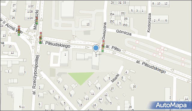 Legnica, Aleja Piłsudskiego Józefa, marsz., 2, mapa Legnicy