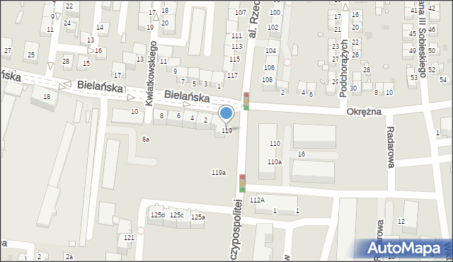 Legnica, Aleja Rzeczypospolitej, 119, mapa Legnicy
