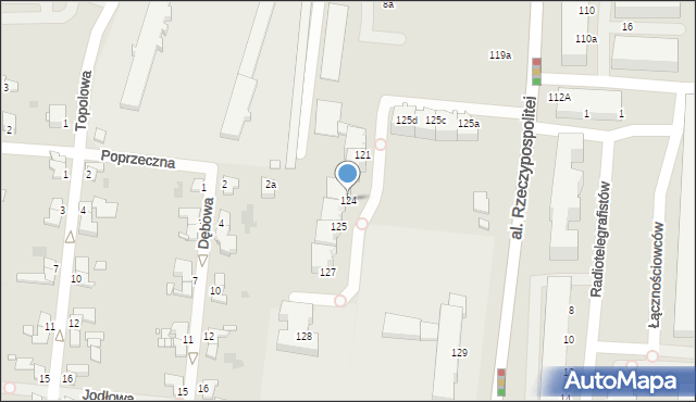 Legnica, Aleja Rzeczypospolitej, 124, mapa Legnicy