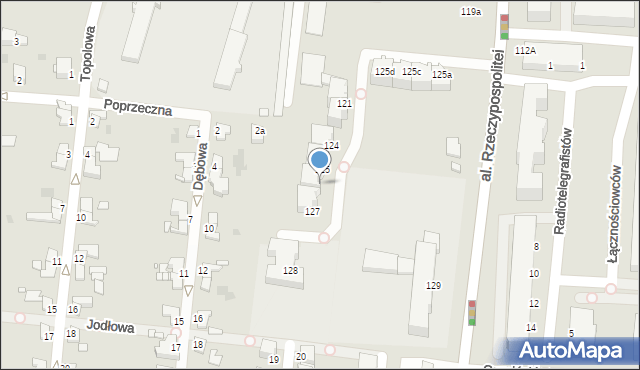 Legnica, Aleja Rzeczypospolitej, 126, mapa Legnicy