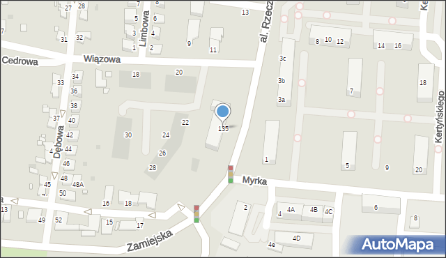 Legnica, Aleja Rzeczypospolitej, 135, mapa Legnicy