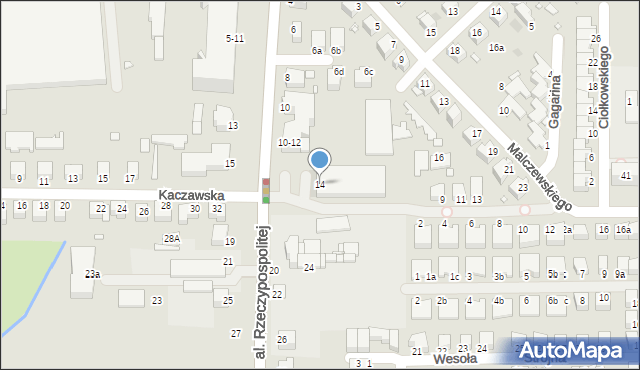 Legnica, Aleja Rzeczypospolitej, 14, mapa Legnicy
