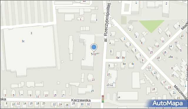 Legnica, Aleja Rzeczypospolitej, 5-11, mapa Legnicy