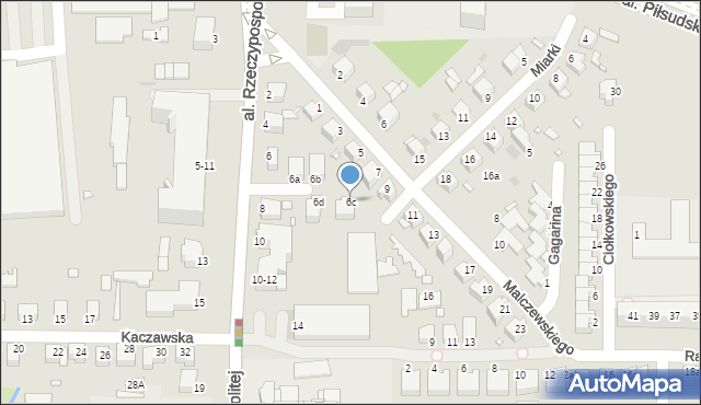 Legnica, Aleja Rzeczypospolitej, 6c, mapa Legnicy