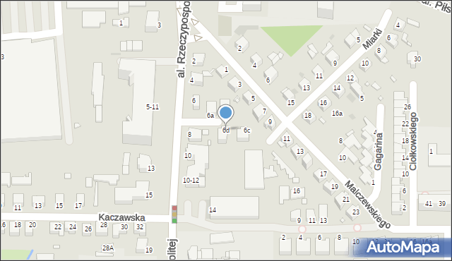 Legnica, Aleja Rzeczypospolitej, 6d, mapa Legnicy