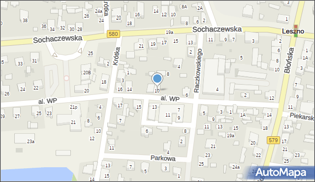 Leszno, Aleja Wojska Polskiego, 10, mapa Leszno