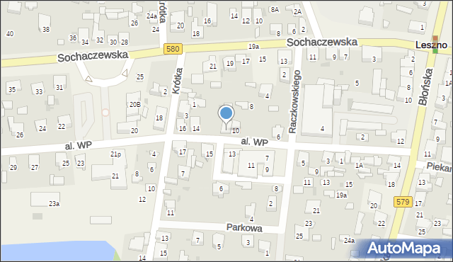Leszno, Aleja Wojska Polskiego, 12, mapa Leszno
