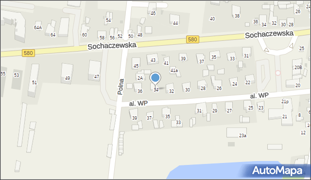 Leszno, Aleja Wojska Polskiego, 34, mapa Leszno