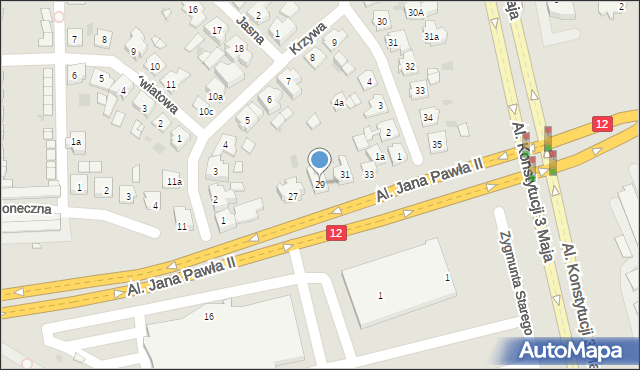 Leszno, Aleje Jana Pawła II, 29, mapa Leszno