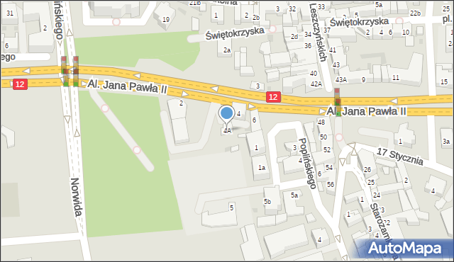 Leszno, Aleje Jana Pawła II, 4A, mapa Leszno