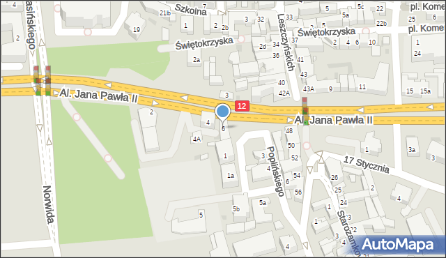 Leszno, Aleje Jana Pawła II, 6, mapa Leszno