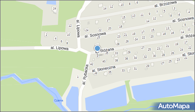 Linin, Aleja Rybacka, 2, mapa Linin