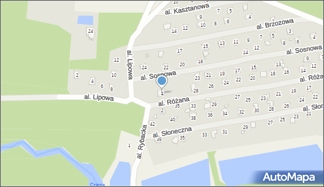 Linin, Aleja Rybacka, 4, mapa Linin