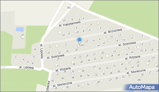 Linin, Aleja Sosnowa, 16, mapa Linin