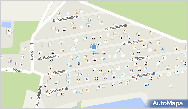 Linin, Aleja Sosnowa, 17, mapa Linin