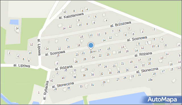 Linin, Aleja Sosnowa, 19, mapa Linin
