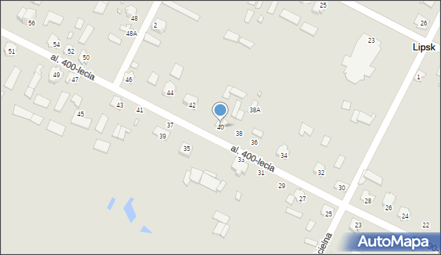 Lipsk, Aleja 400-lecia, 40, mapa Lipsk