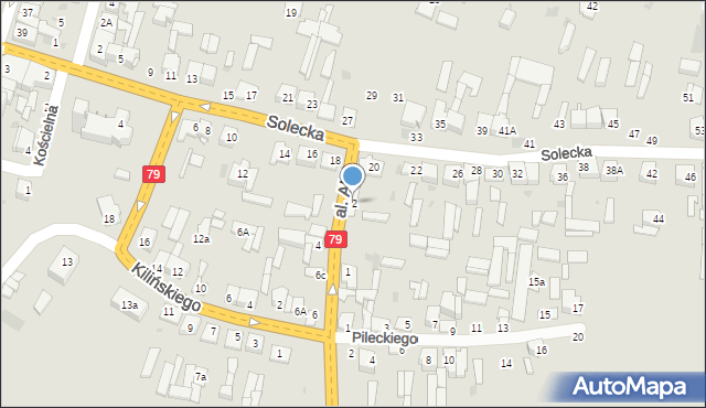 Lipsko, Aleja Armii Krajowej, 2, mapa Lipsko