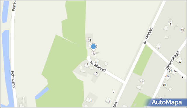 Łobaczew Mały, Aleja Marzeń, 17, mapa Łobaczew Mały