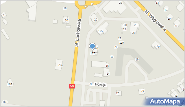 Łochów, Aleja Łochowska, 127, mapa Łochów