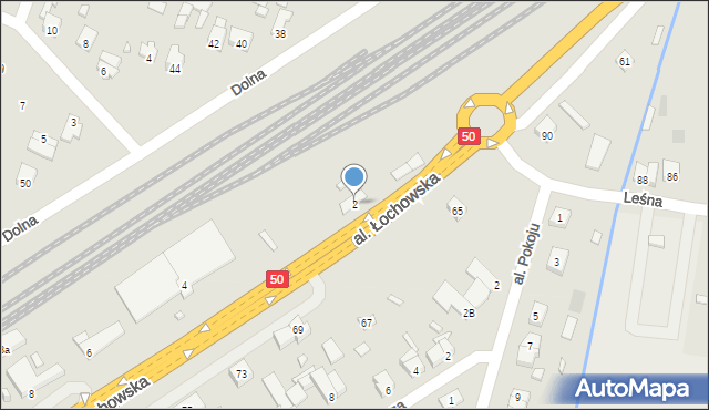 Łochów, Aleja Łochowska, 2, mapa Łochów