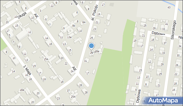 Łochów, Aleja Pokoju, 29, mapa Łochów