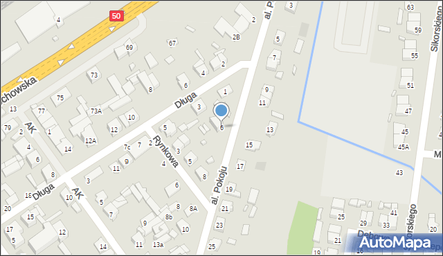 Łochów, Aleja Pokoju, 6, mapa Łochów
