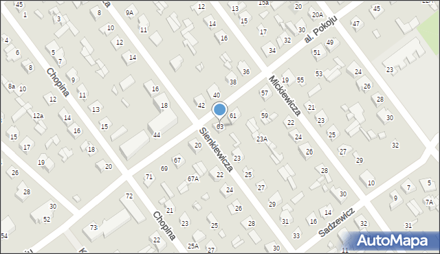 Łochów, Aleja Pokoju, 63, mapa Łochów