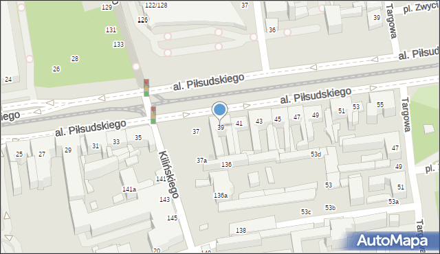 Łódź, Aleja Piłsudskiego Józefa, marsz., 39, mapa Łodzi