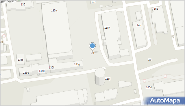 Łódź, Aleja Piłsudskiego Józefa, marsz., 13, mapa Łodzi