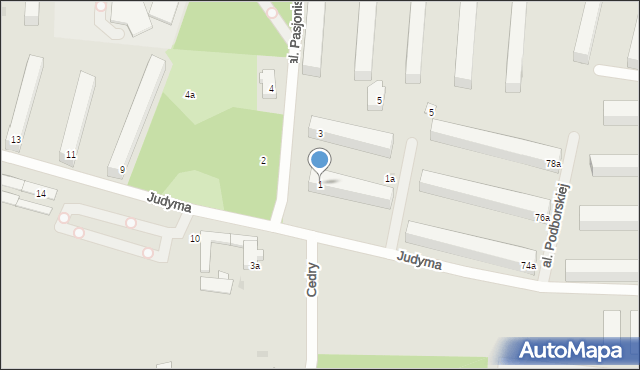 Łódź, Aleja Pasjonistów, 1, mapa Łodzi