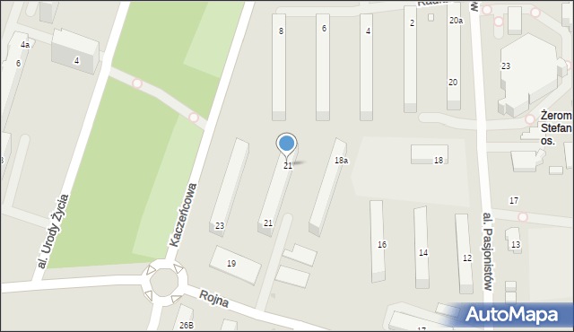 Łódź, Aleja Pasjonistów, 21, mapa Łodzi