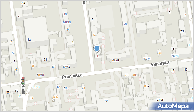 Łódź, Aleja Anstadta Karola, 1, mapa Łodzi