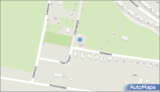 Łódź, Alpejska, 2, mapa Łodzi