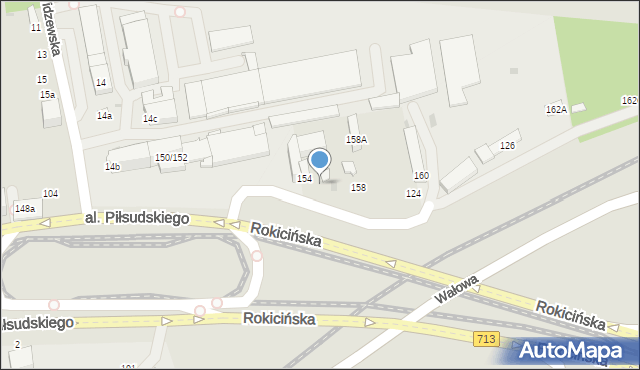 Łódź, Aleja Piłsudskiego Józefa, marsz., 156, mapa Łodzi