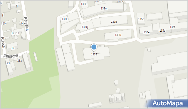Łódź, Aleja Piłsudskiego Józefa, marsz., 133S, mapa Łodzi