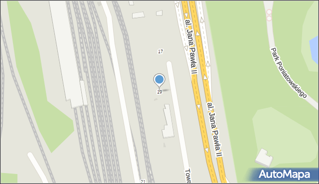 Łódź, Aleja Jana Pawła II, 19, mapa Łodzi