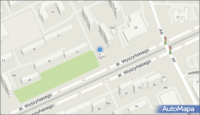 Łódź, Aleja Wyszyńskiego Stefana, ks. kard., 31a, mapa Łodzi