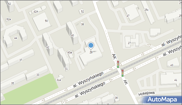 Łódź, Aleja Wyszyńskiego Stefana, ks. kard., 29, mapa Łodzi