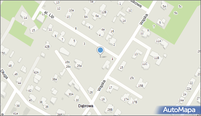 Łomianki, Aleja Lip, 1a, mapa Łomianki