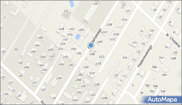 Łomianki Dolne, Aleja Chopina Fryderyka, 103E, mapa Łomianki Dolne