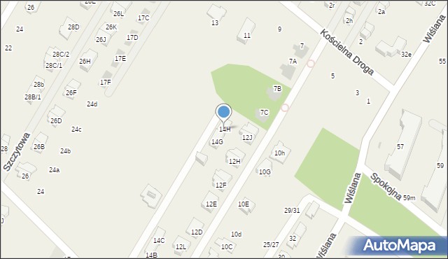 Łomianki Dolne, Aleja Chopina Fryderyka, 14H, mapa Łomianki Dolne