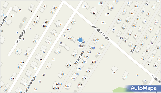 Łomianki Dolne, Aleja Chopina Fryderyka, 28H, mapa Łomianki Dolne