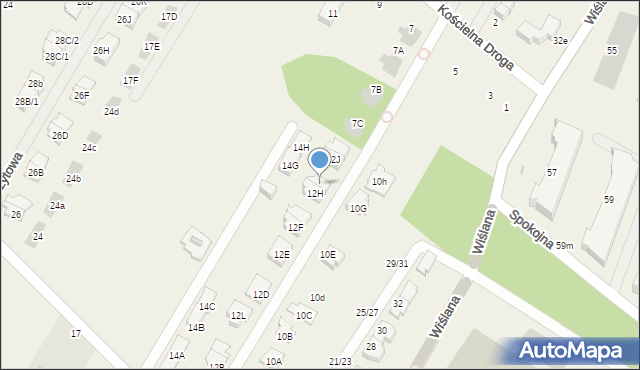 Łomianki Dolne, Aleja Chopina Fryderyka, 12I, mapa Łomianki Dolne