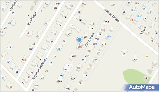 Łomianki Dolne, Aleja Chopina Fryderyka, 28e/1, mapa Łomianki Dolne