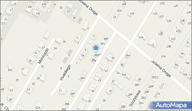 Łomianki Dolne, Aleja Chopina Fryderyka, 36M, mapa Łomianki Dolne