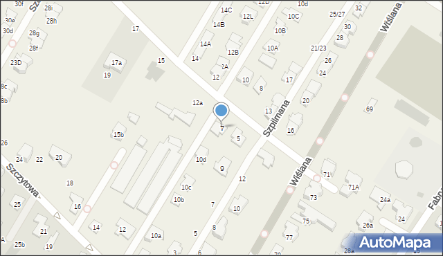 Łomianki Dolne, Aleja Chopina Fryderyka, 7, mapa Łomianki Dolne