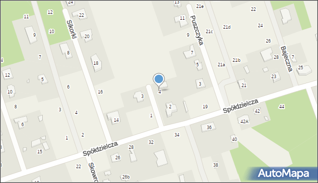 Łoś, Aleja Cykady, 4, mapa Łoś