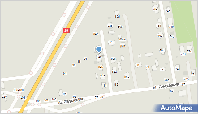 Lubartów, Aleje Zwycięstwa, 84c, mapa Lubartów