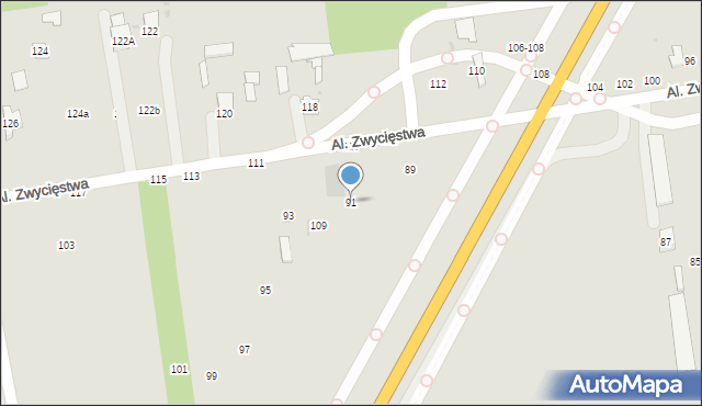 Lubartów, Aleje Zwycięstwa, 91, mapa Lubartów